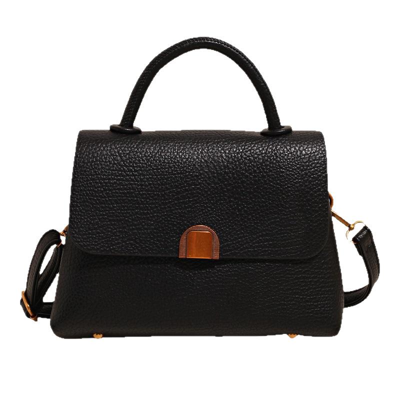 Simple handbag casual small square bag 2025 summer new fashion shoulder bag temperament commuter bag foreign style messenger bag