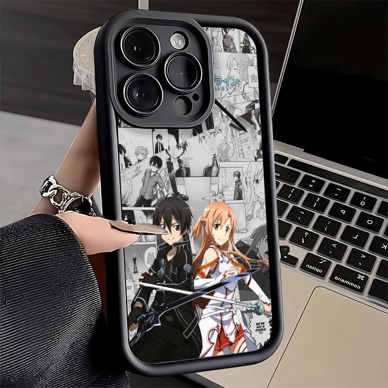 Sword Art Online Anime Phone Case for iPhone 16 17 Air 16E 15 Pro Max 14 Plus 13 12 Mini Capa Soft Shell Silicone Funda
