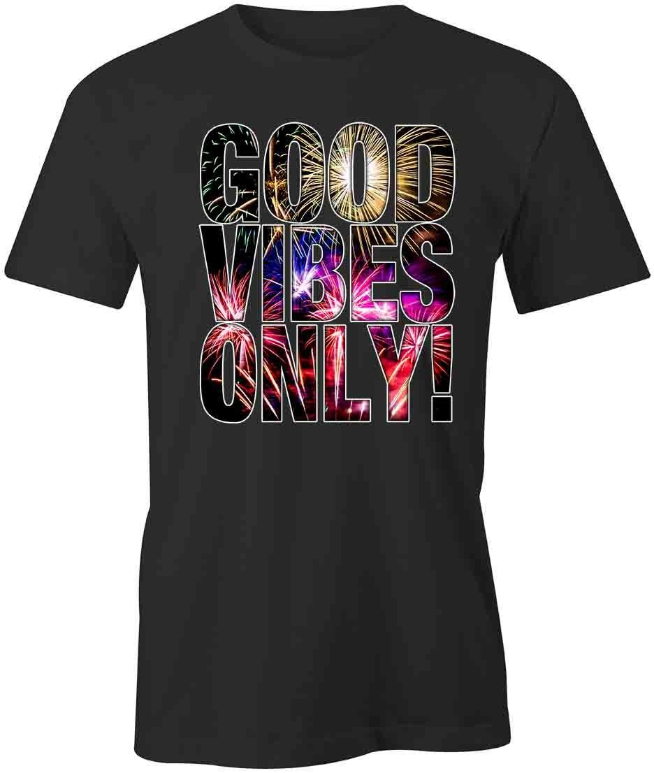 GOOD VIBES ONLY TShirt Tee Short-Sleeved Cotton POSITIVE CLOTHING S1BCA457 XXXXL