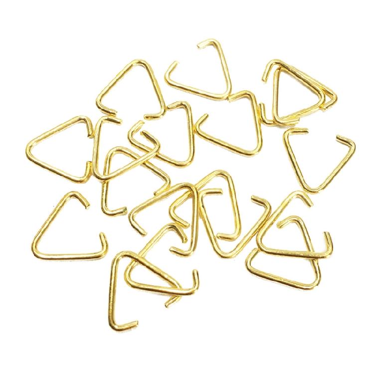 100 Pieces Alloy for Triangle Open Jump Ring Split Ring For Jewelry Making Acces золотой