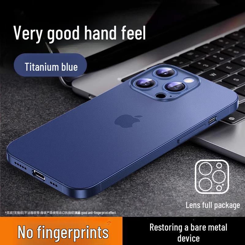 IPhone 16 Pro-ს ქეისი - თავსებადი iPhone 15-თან, ტიტანის ფერი, ულტრა თხელი, მქრქალი გამჭვირვალე, პრემიუმ შეგრძნება