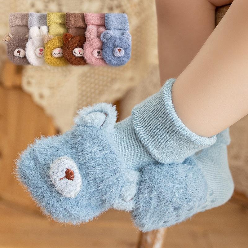 

Cute Cartoon Baby Towel Socks Winter Warm Soft Anti Slip Children s Socks Toddler Indoor Floor Thicken Socks For Girls Boys 0-3Y 0-1Years(S)