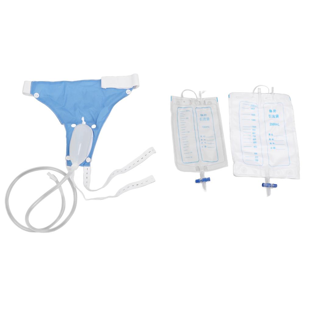Urine Collector Bag Safe Breathable 1000ml 2000ml Large Capacity Silicone Urine Drainage Bag for Elderly
