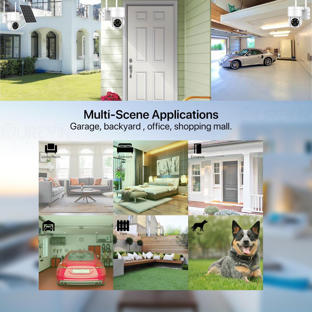 Outdoor Solarbetriebene Netzwerkkamera, HD Nachtsicht CCTV Überwachungskamera, Intelligenter Drahtloser WIFI Videoaufzeichner