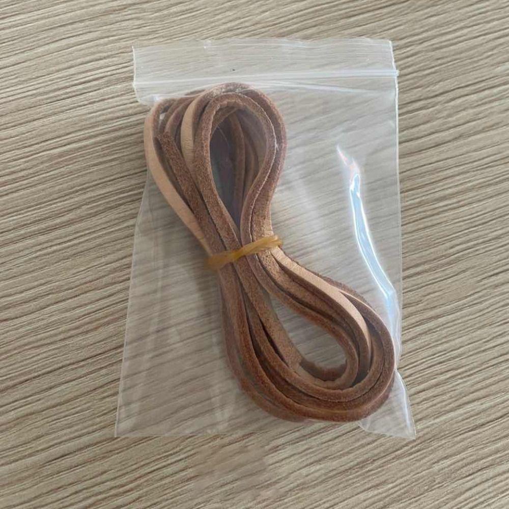 DIY Echtes Leder Kordel Flach/Rund Echtlederstreifen Naturleder Schnur Gewebte Taschen