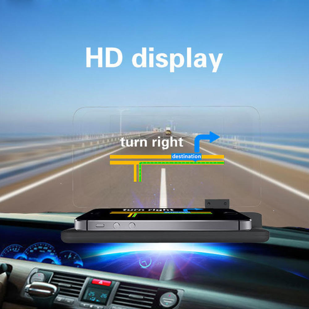 Universal Car HUD Navigation Bracket GPS Mobile Phone Holder Big Screen HD Reflection Projector