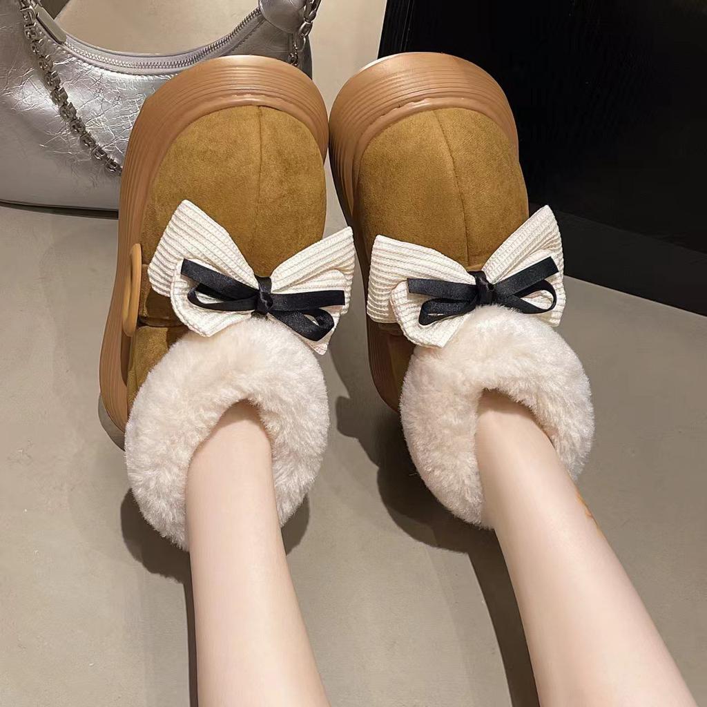 Internet celebrities popular velvet warm non-slip cotton shoes, autumn super fire thick-soled cotton shoes women wear
