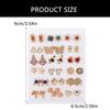 18Pairs Set Gold Silver Studs Earrings  Elegant Mixed Style Heart and Flower Earrings Accessory for Fashion Lovers