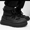 Winter New Heightened Thin Soled Casual Cotton Snow Boots with Fleece Insulation and Thick Sole for Versatile Height Increase