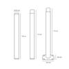Foldable steel lighting pole, 3 meters, diameter 60mm