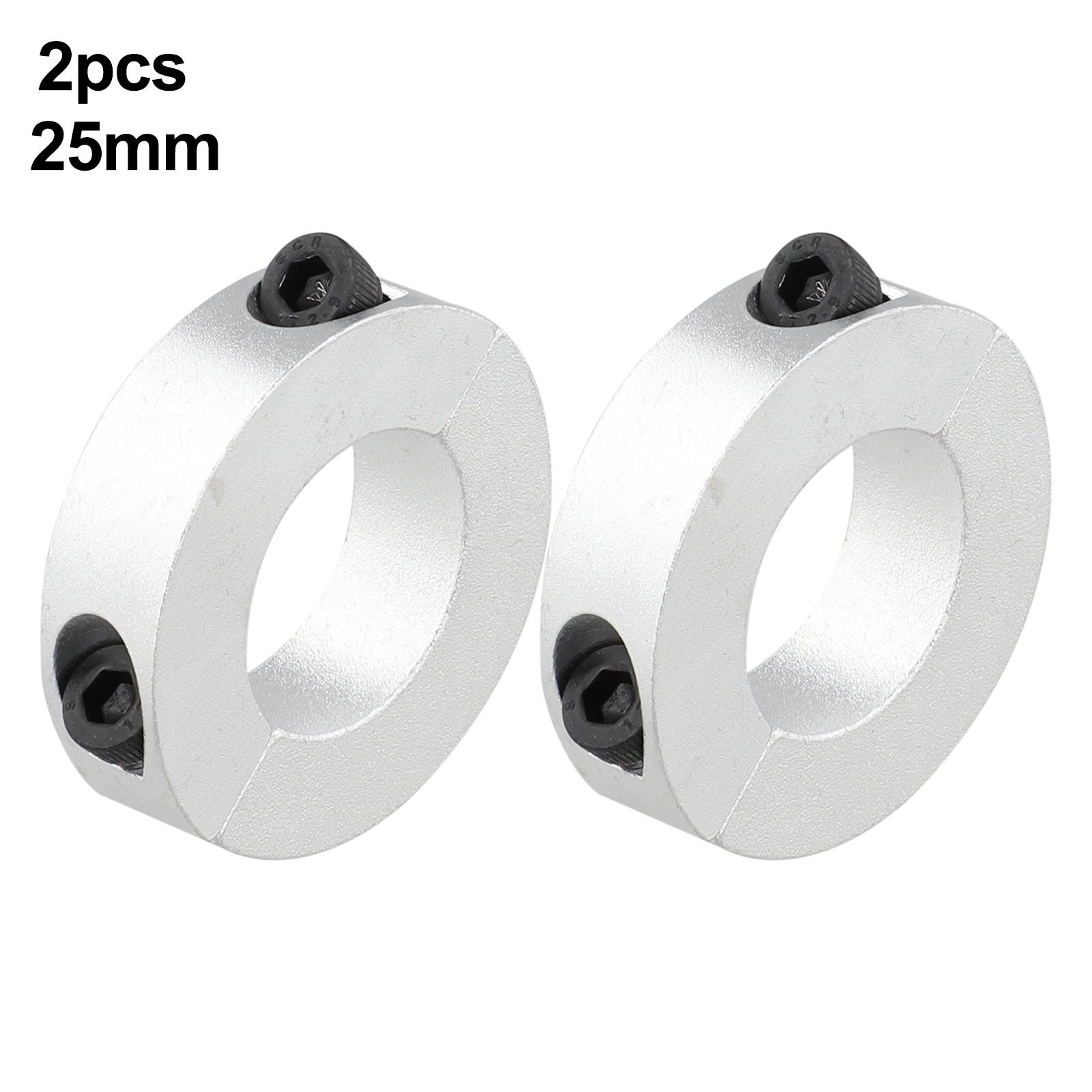 Set of 2 25mm Aluminum Alloy Double Split Clamp Collars for Mechanical Use