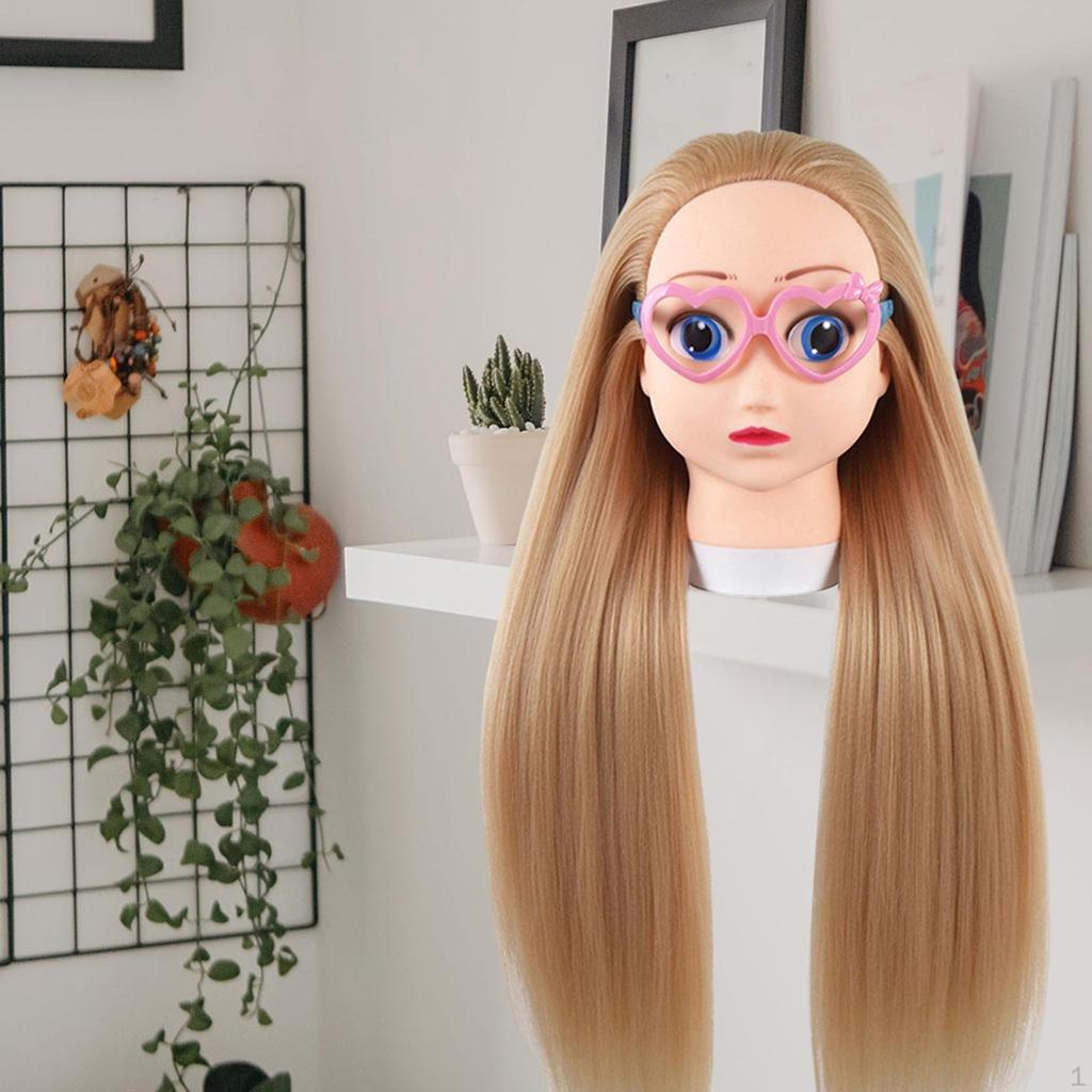 Doll Head Model with Desktop Stand Kids Styling Practice Training Manikin