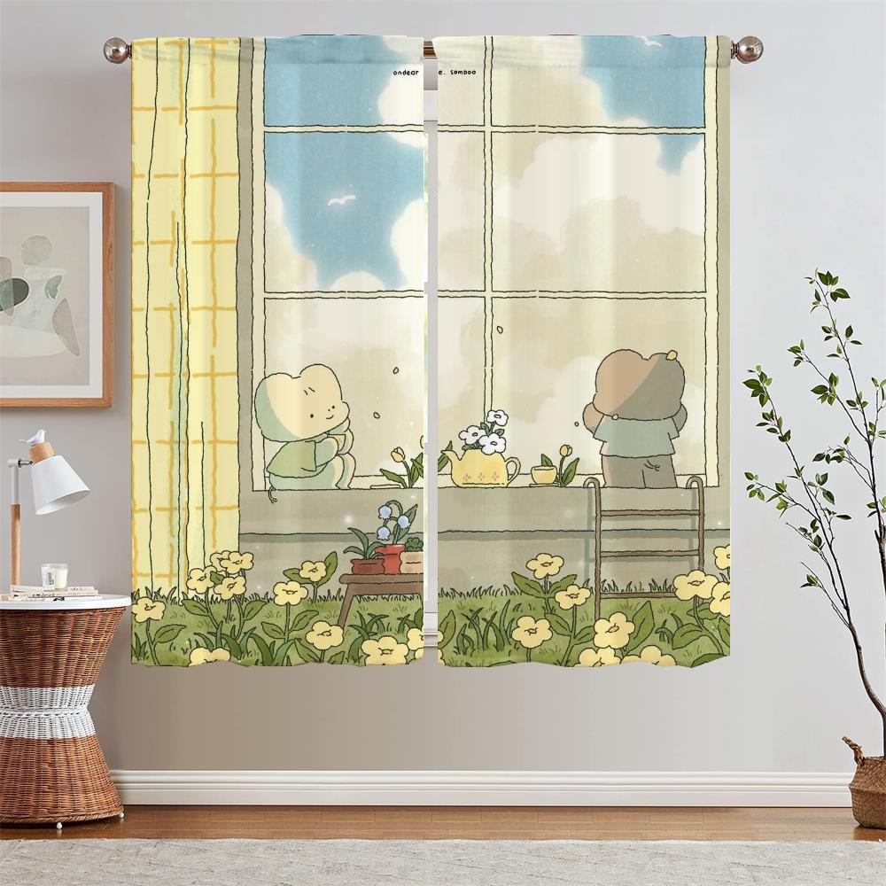 

Somdoo1 Затемняющие шторы для гостиной, жалюзи, кухонные шторы, подхваты, современное украшение дома, щупальца, оконные тюлевые шторы W50xH70cmx2pcs-CL