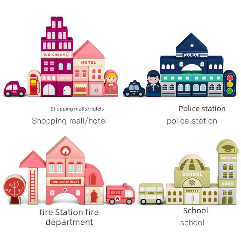 City Building Traffic Blocks Kids Educational Toy Babys Early Set Learning