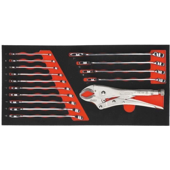 Coffre à outils ULTIMATE équipé - 3 tiroirs et plateau - 114 pcs , KS Tools , 922.0100