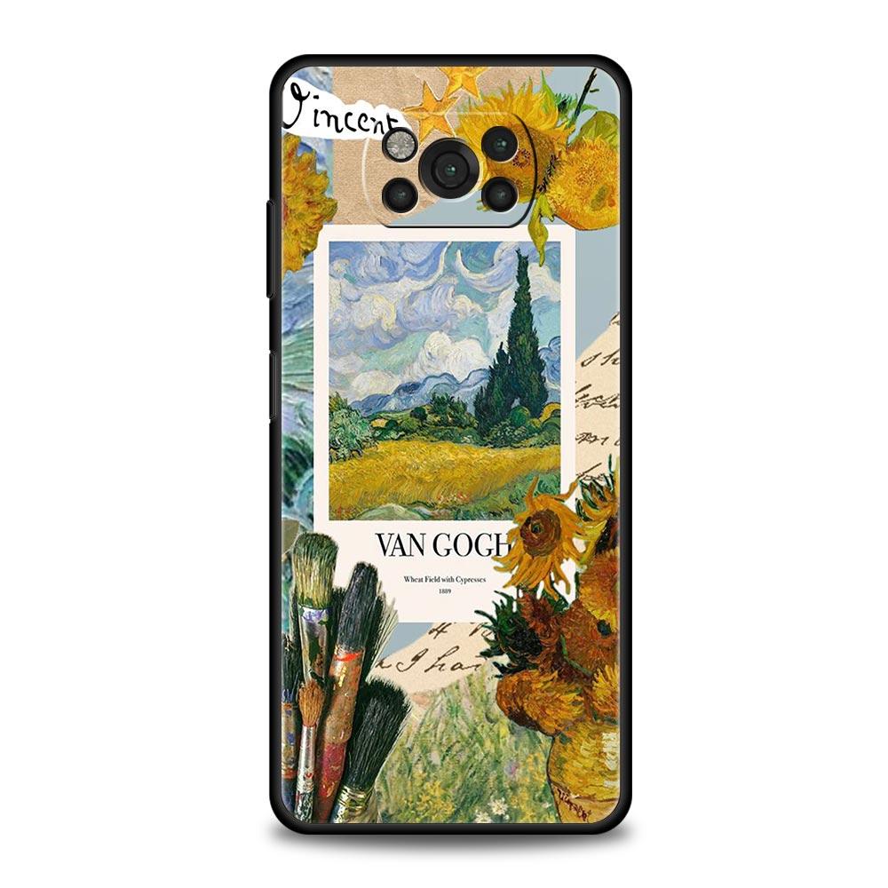 Θήκη Κινητού Τέχνη Van Gogh με Αστροφώτιστο Ουρανό Για Για Xiaomi Poco X6 X5 Pro X4 X3 NFC F5 Pro F4 F3 GT M5 M4 Pro 5G M3 C51 C50 C55 Κάλυμμα