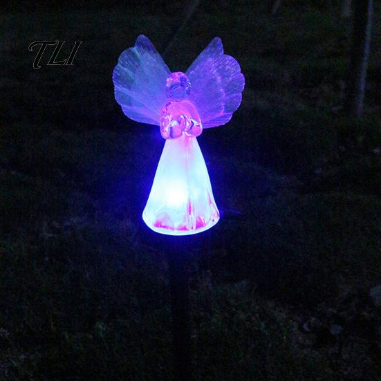 Garden Ornaments for Patio Solar Angel Light, LED Yard Stake Waterproof Lights Graveside Memorial Decorative Lamp Cemetery Graveyard Lawn Pathway