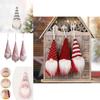 Charming Collection Of 3 Christmas Tree Hanging Gnome Plush Gonk Santa Doll Pendants For Delightful Holiday Atmosphere