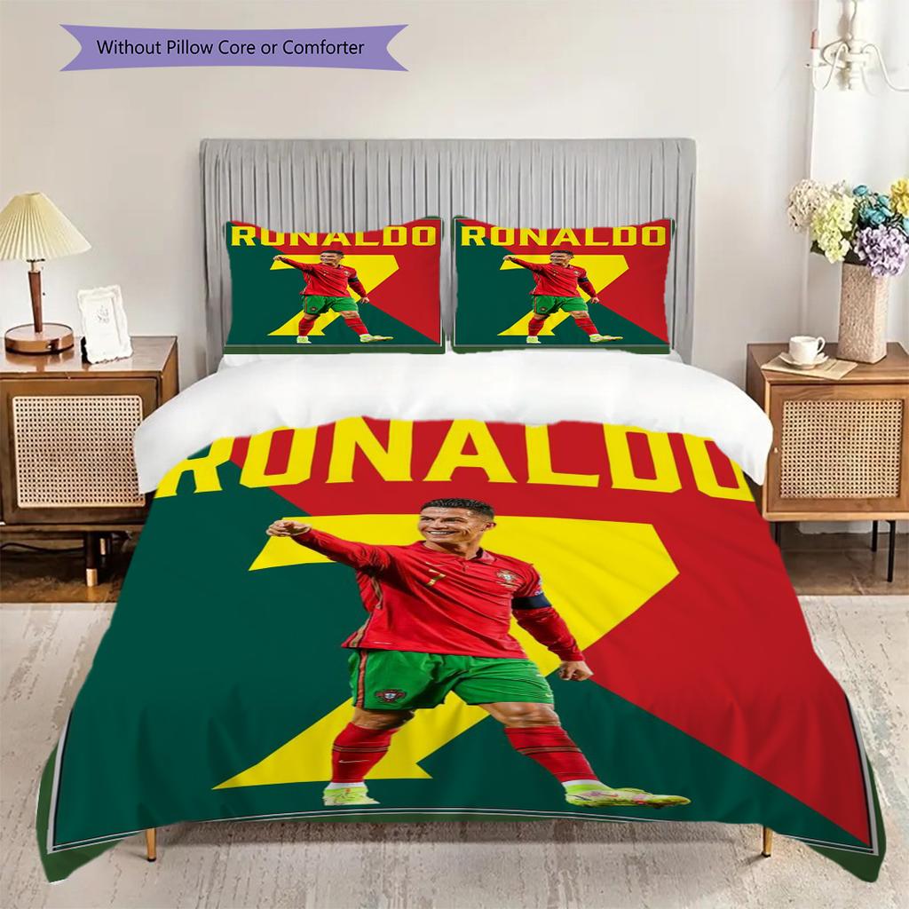 Cristiano Ronaldo Manchester Threepiece Set 1 Duvet Cover 2 Pillowcase Without Core Without Core Christmas Birthday Gift Bedding Set