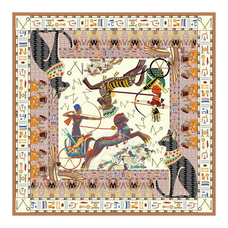 Aurora Nile River Silk Scarf & Art Umbrella Set
