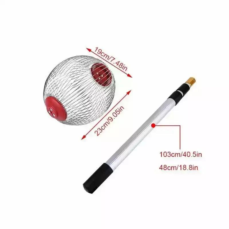 Garden Rolling Nut & Fruit Collector, Non-Telescoping Harvester Tool for Picking Walnuts & Chestnuts