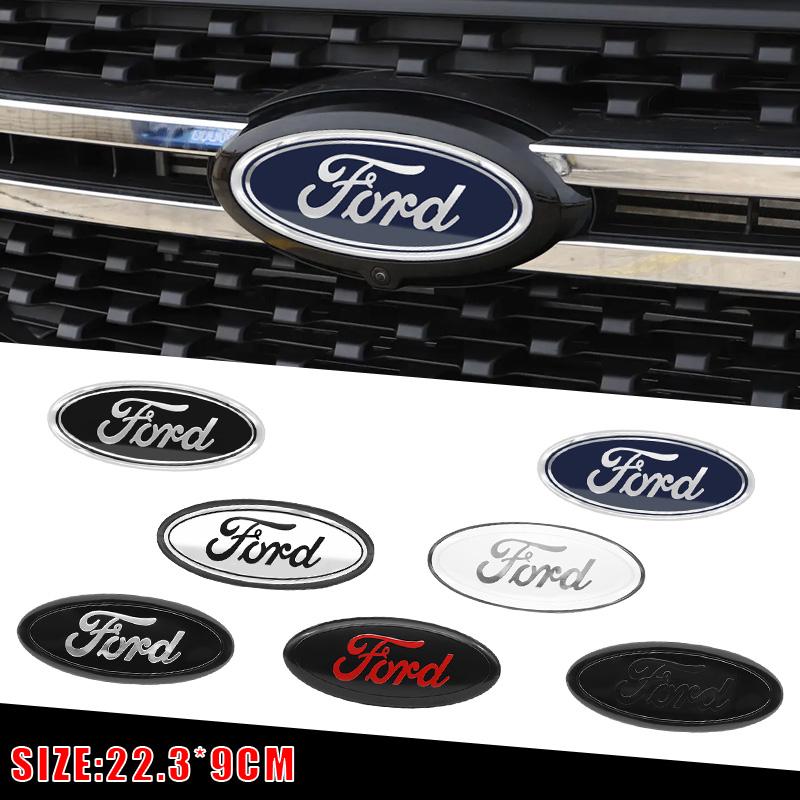 22.3cm*9CM Car Front Hood Bonnet Badge Grille Emblem Rear Trunk Stickers For Ford F350 F150 F250 F450 Edge Explorer Accessories