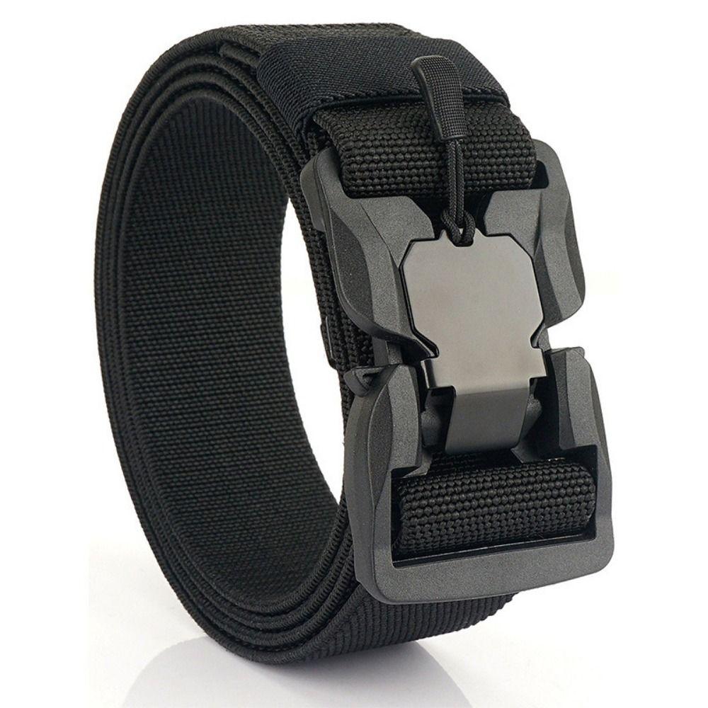 Zinc Zinc Alloy Buckle Canvas Belt Elastic Waist Belts Durable Jeans Waistband Outdoor