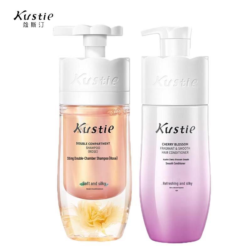 Kustie Cherry Blossom & Rose Petal Hair Care Set