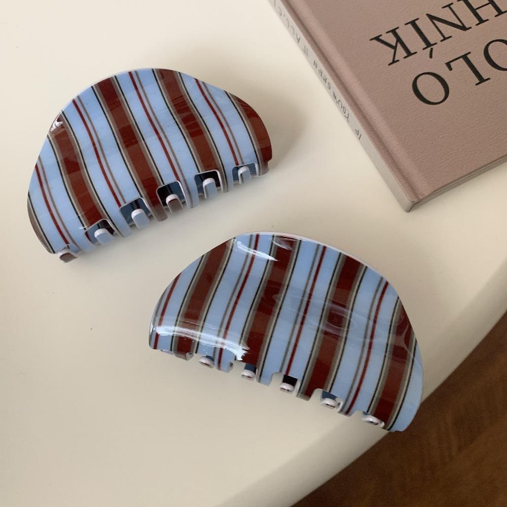 Akrylowe Klipsy do Włosów Niebieski Kawa Pasek Kolor Rekin Klamra Casual Pazur do Włosów Akcesoria do Włosów