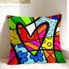 B-BrittoES Happy Art Pillow Case  Custom Pillow Cover For Wedding Party Home Decor Novelty Pillowcases
