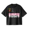 220g Bavlněné Tričko Vyšší Gramáže Pánské Oversized S Kulatým Výstřihem Krátký Rukáv Potisk Streetwear Ležérní Tričko