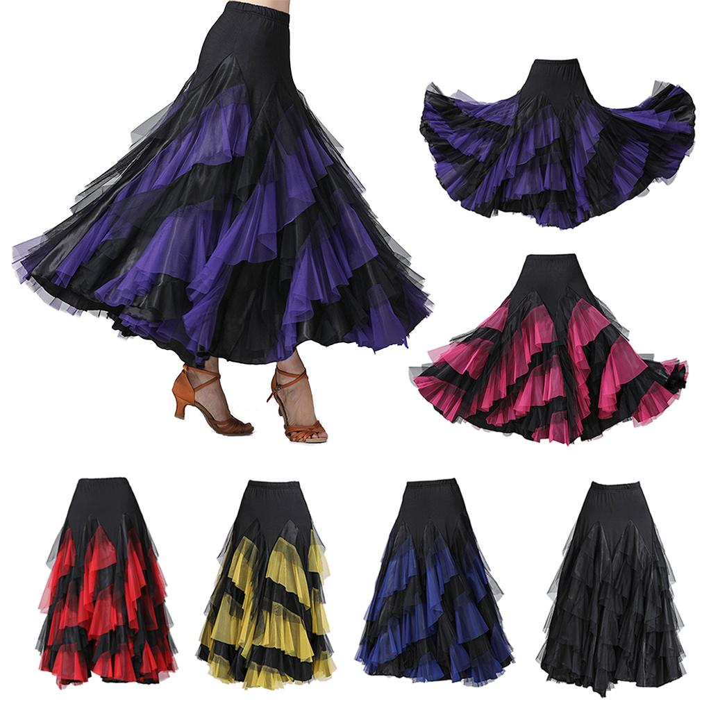 Flamenco Tanzsaal Walzer Tanzrock Damen Moderne Kostüme