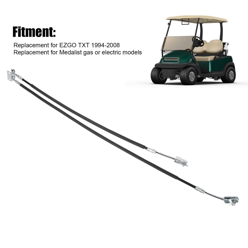 2pcs Club Car Brake Cable Set 47.5in 37.5in Passenger Driver Side 70273‑G03 Replacement for EZGO TXT 1994‑2008