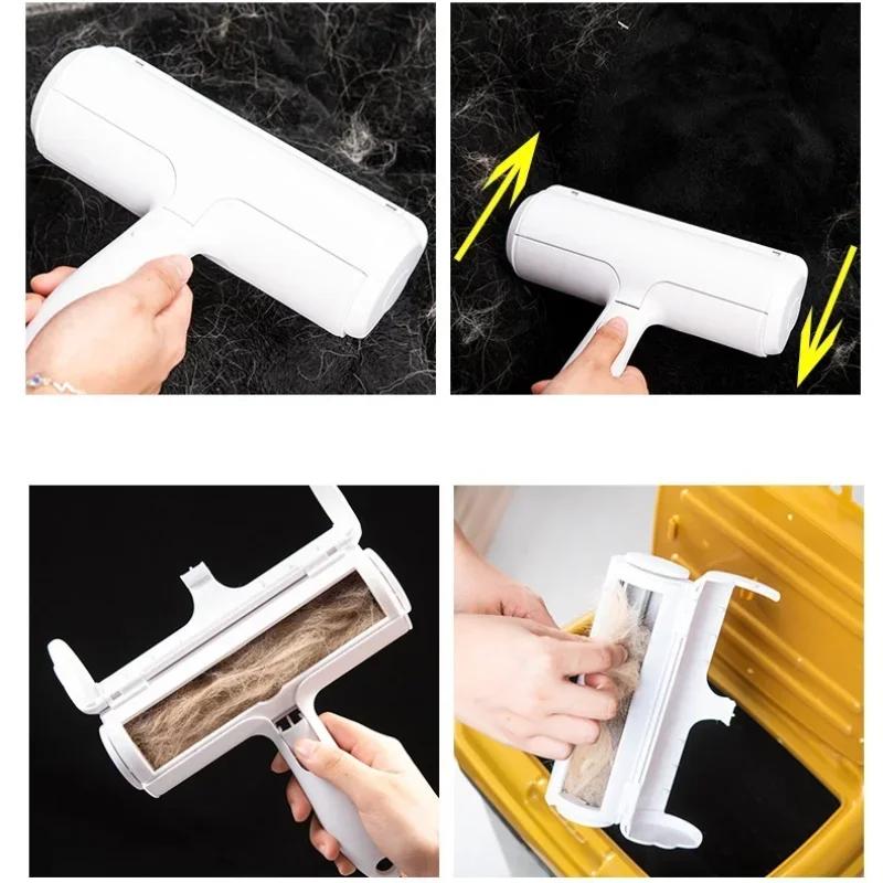Pet Hair Remover Roller Cleaning Lint Sticky Hair Brush Hair Cleaner Dog Cat Remover Pet Supplies Brush for Sofa Clothe