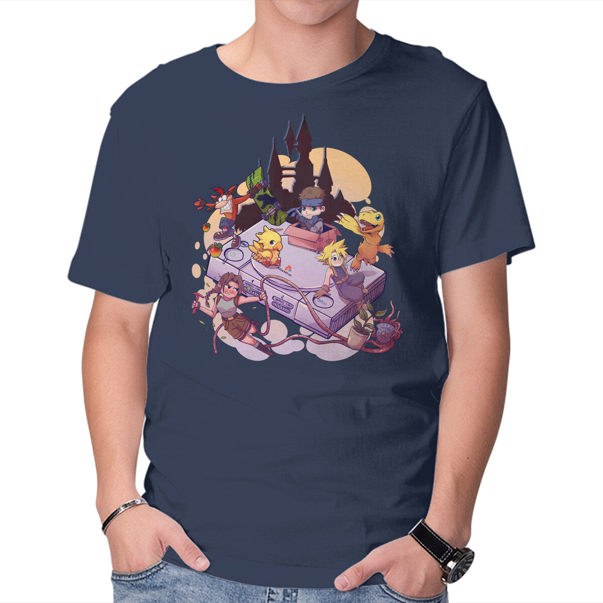 Unisex Crew Neck T-Shirt Nostalgic Players Graphic Short Sleeve Casual Tee XS
