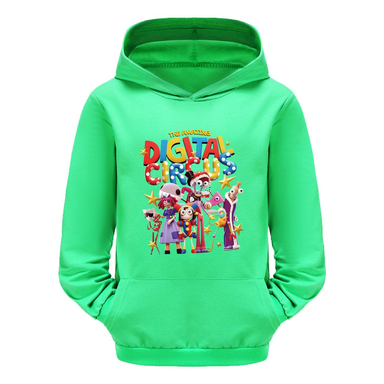 The Amazing Digital Circus Kids Hoodie Pocket Style Casual Long Sleeve Printed Sweatshirt Children Fashion Streetwear 110cm