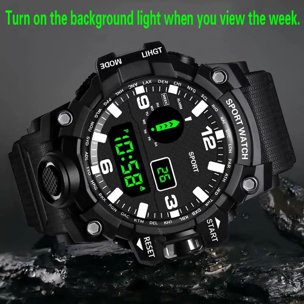 Men's LED Digital Watch Men Sport Watches Fitness Electronic Watch Sports Watches for Outdoor Sports Outdoors Sports Running
