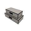 Modern Chinese-Style Cracked Texture PU Leather Decorative Storage for Hotel Bedroom Wardrobe