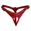 FRRK PU-10 Wearable Chastity Belt Accessories, Wine Red/Black Waistband Buckle for Leather Pants