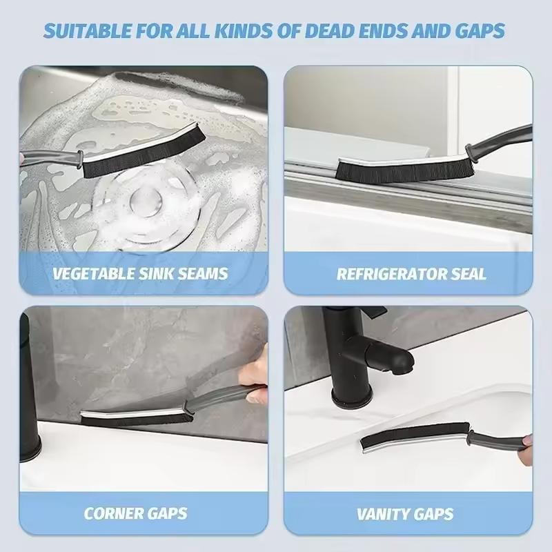 Hard-Bristled Window Cleaning Brush for Tile Joints Crevice Gap Home Cleaner Accessory
