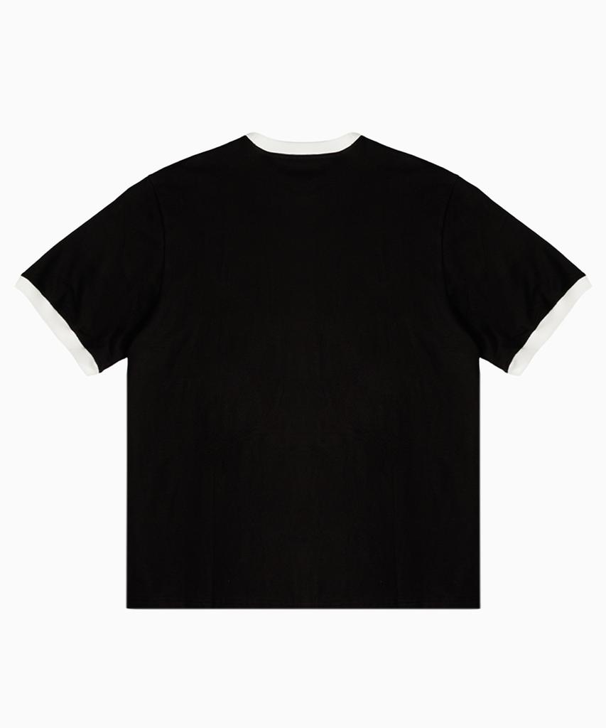Peulonteuakaibeulaeb Arch Heavyweight Ringer Short Sleeve T-Shirt [Black]