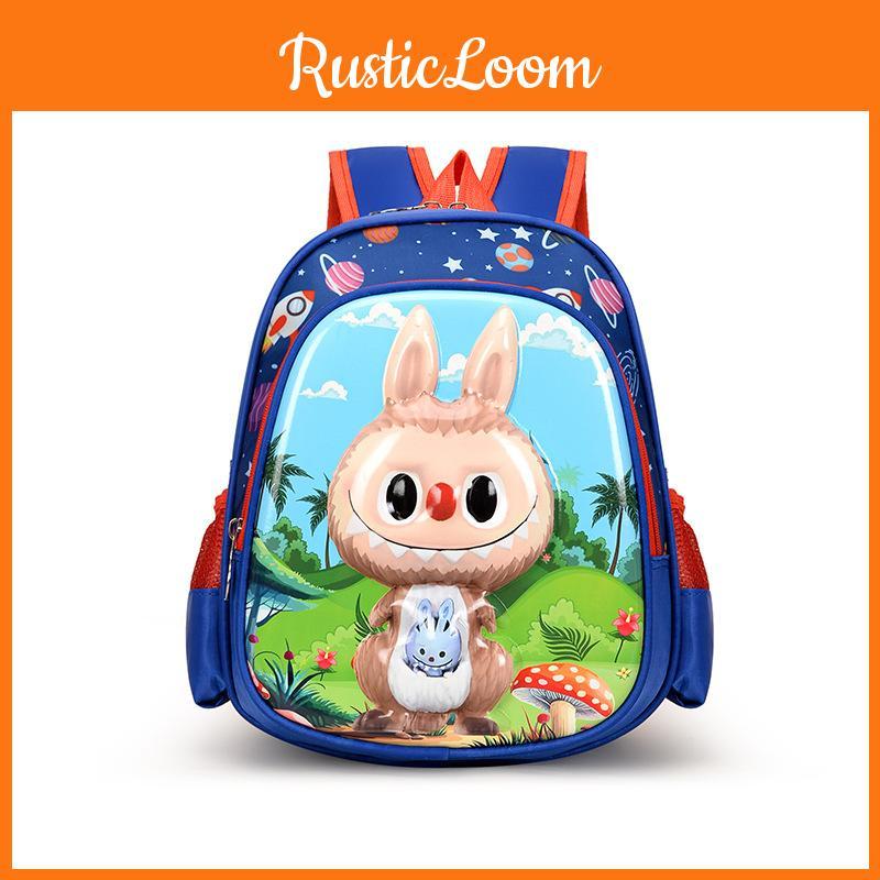 Spacious Adorable And 12inch Cartoon School Backpack For Children With Comfortable Shoulder Straps