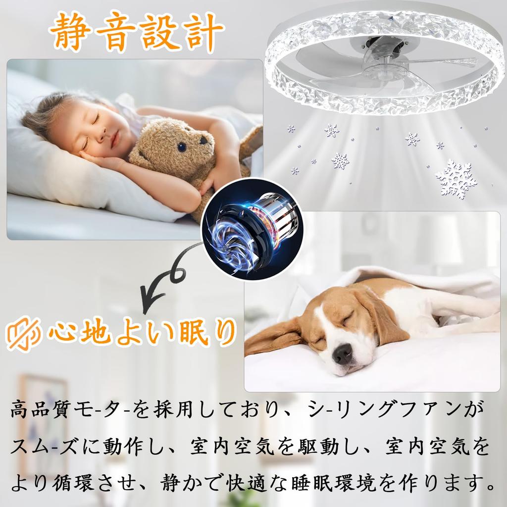 Rikikokiri LED Ceiling Light with Fan [Energy-Saving, Bright, and Energy-Efficient] 58W, 4,000ml Capacity, Stepless Color and Dimming, Night Light