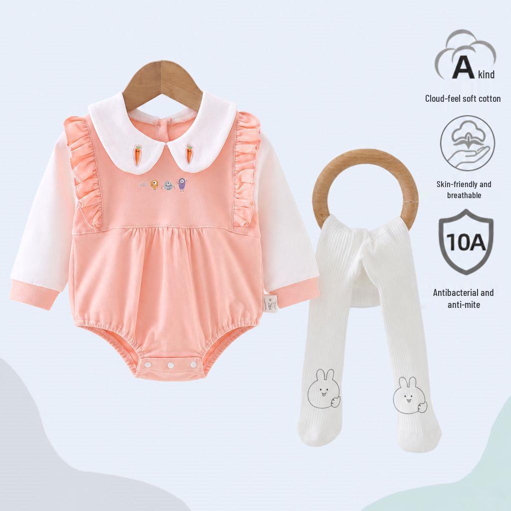 Popular Infant Spring/Autumn Bodysuit: Class A Outfits for Boys & Girls - Newborn Crawling Wear
