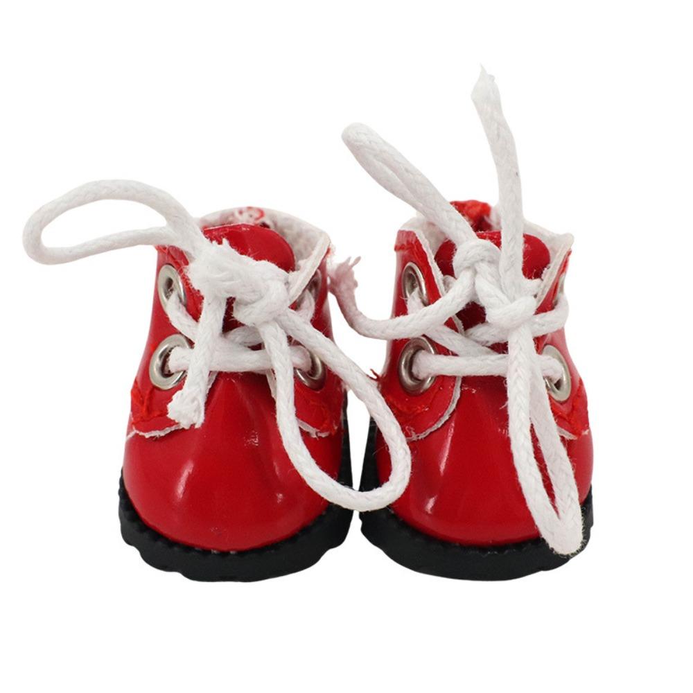 New 3.4CM Size Doll Leather Shoes Cute Design Leather Material Doll Clothes 17cm Size Miniature Shoes For Doll Shoes Doll Toys