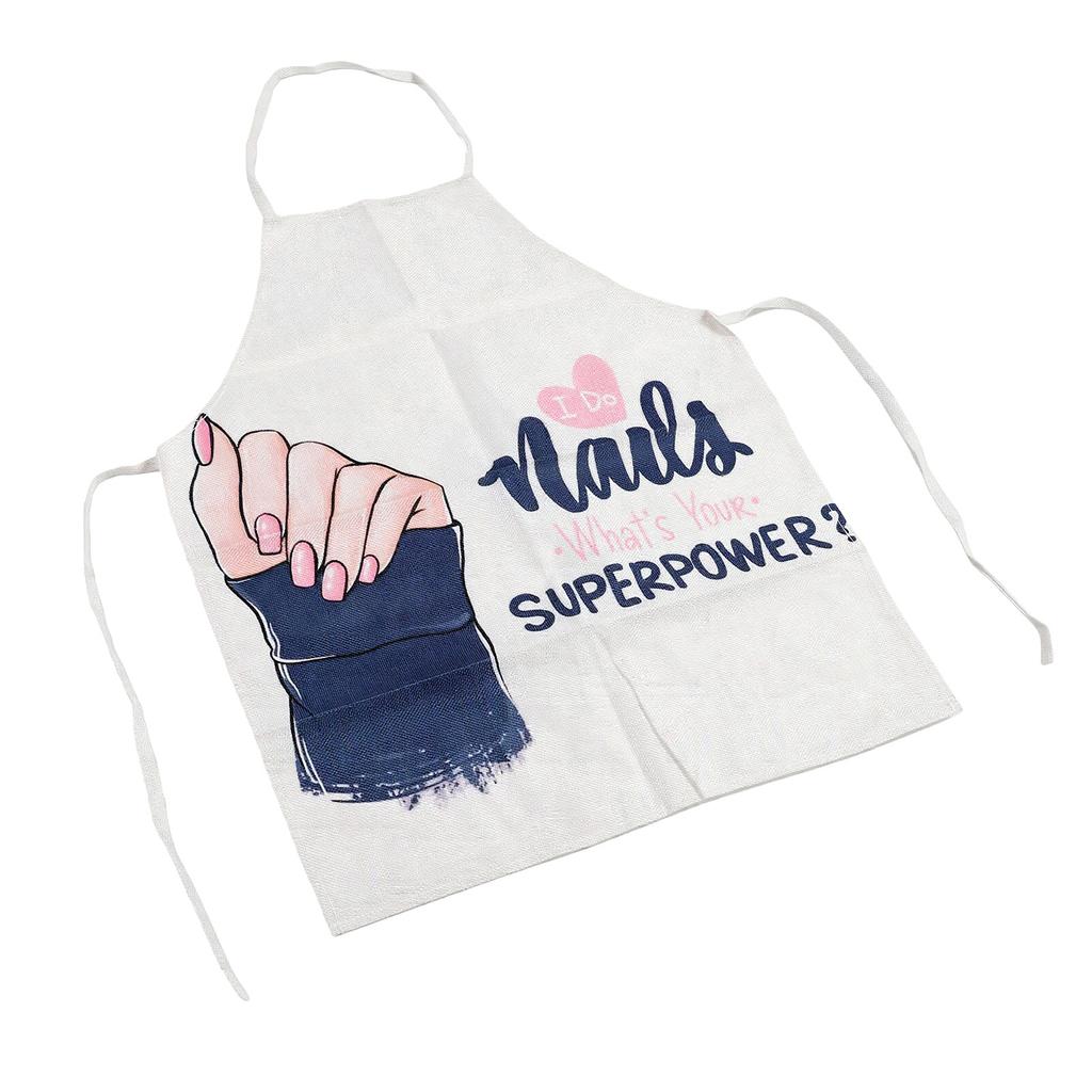 Nail Technician Apron Sleeveless Stylish Dust Proof Nail Art Apron for Makeup Cooking