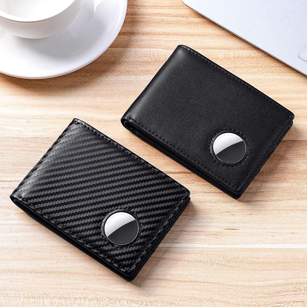Men's RFID Blocking Anti-theft Leather AirTag Wallet & Card Holder