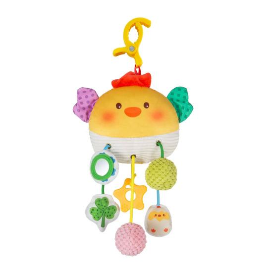 Car Seat Toy Baby Crab Pull Toy Soft Cloth Activity Toy Clip-on