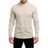 Men's Slim-Fit Casual  Neck Knit Long Sleeve Base Layer Top