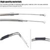 42" Stainless Steel Throttle and Idle Cable Set Fit for Harley Davidson 1996-UP, Idle Cable Set with 90° Elbow Fitting Replace 56579-02A